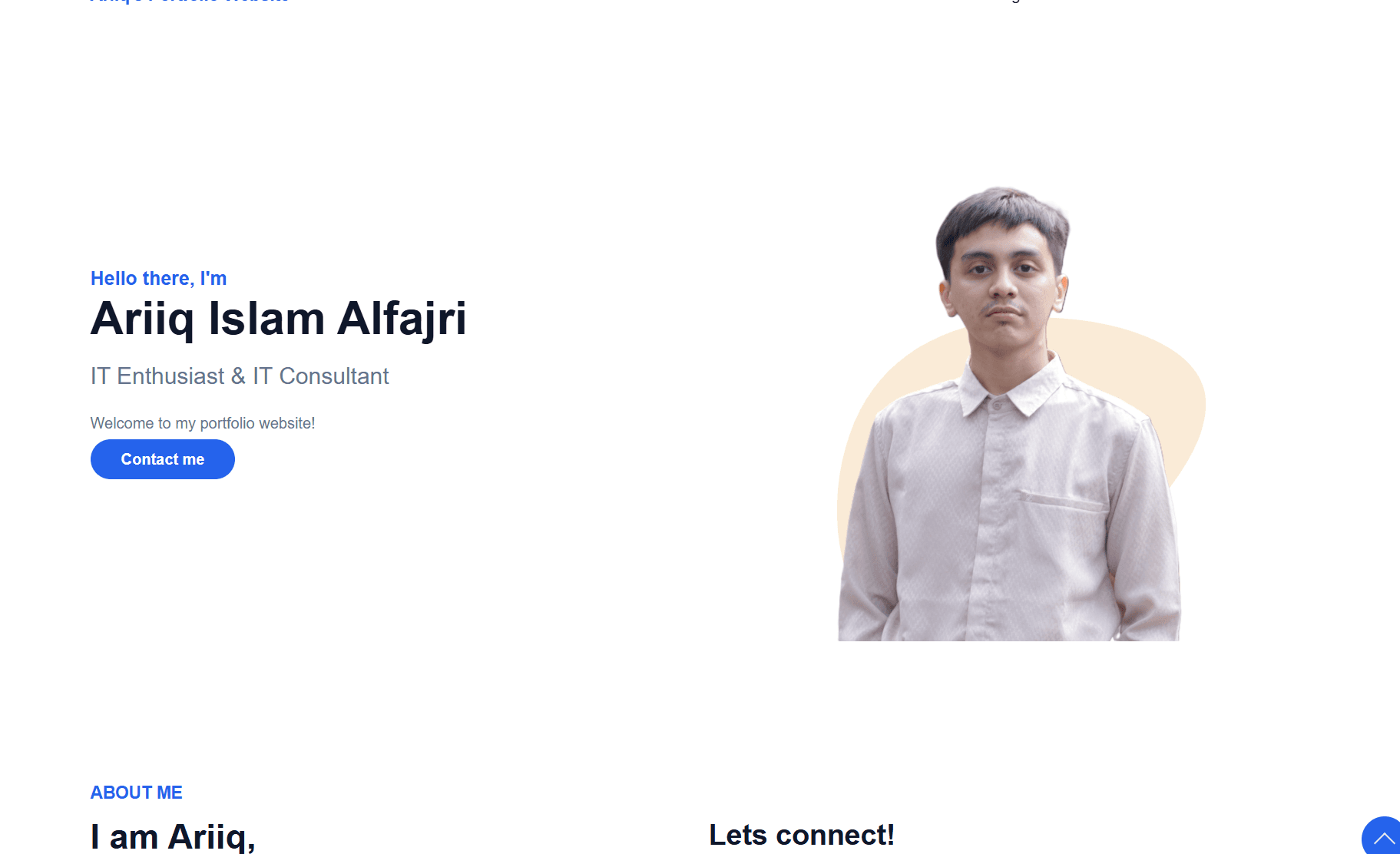 Screenshot of Personal Portfolio project