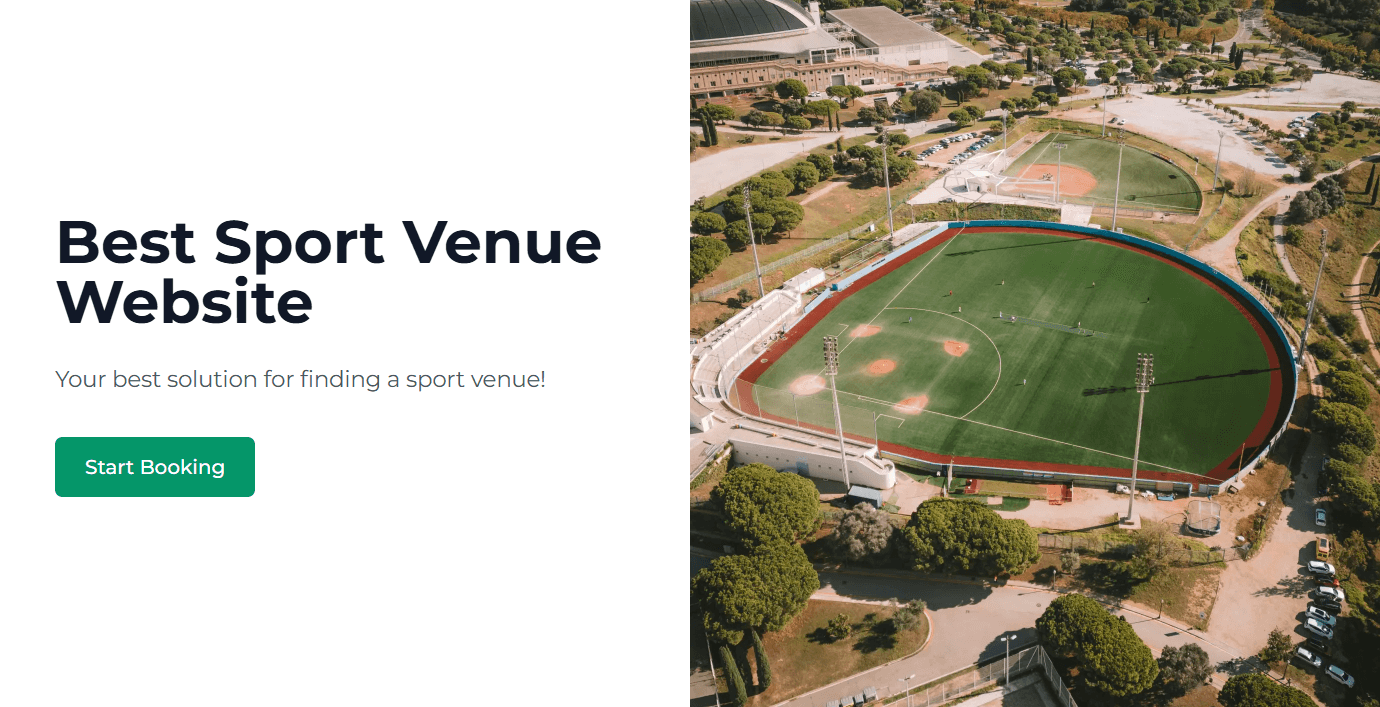 Screenshot of E-Booking Sport Venue project